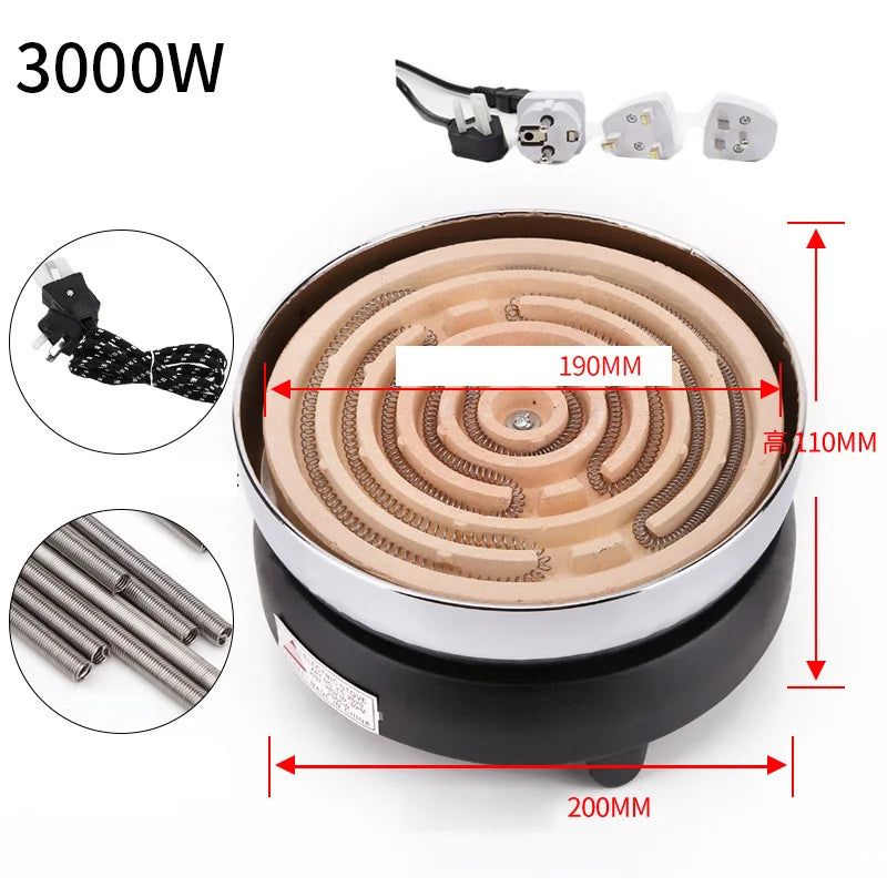 220V Kitchen Lab mini Electric stove electric household furnace thermostat hot milk cooker travel Hot Plate Hot Cook Heater